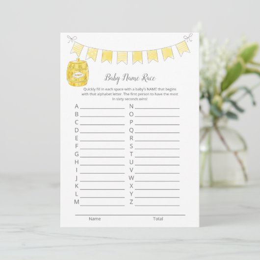 ベビー名レースゲームガールテディベアカード プログラム (スタンド正面)