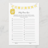 ベビー名レースゲームガールテディベアカード プログラム (正面)