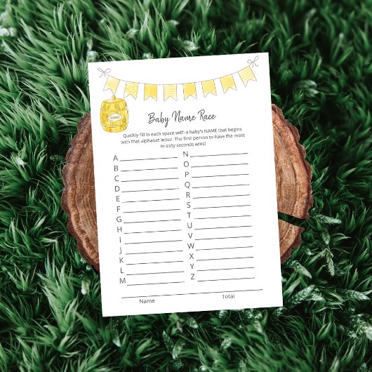 ベビー名レースゲームテディベアカード プログラム