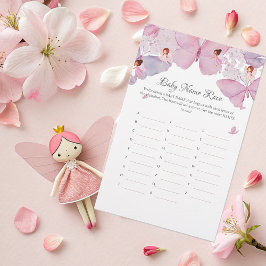 ベビー名レースゲーム – 魔法の妖精の赤ちゃんシャワー