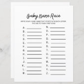 ベビー名レースベビーシャワーゲーム (正面/裏面)