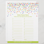 ベビー名レース紙吹雪ベビーシャワーゲーム (正面/裏面)