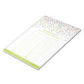 ベビー名レース紙吹雪ベビーシャワーゲーム ノートパッド (アングル)