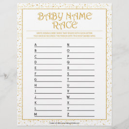 ベビー名レース[ゴールデンスパークル] レターヘッド