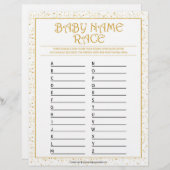 ベビー名レース[ゴールデンスパークル] レターヘッド (正面/裏面)