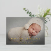 ベビー名写真誕生発表赤ちゃんシャワー 箔シーズンカード (立ち正面)