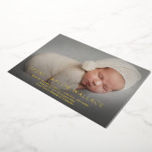 ベビー名写真誕生発表赤ちゃんシャワー 箔シーズンカード (回転した状態)