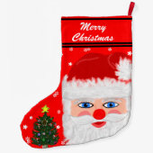 ベビー名初のクリスマスサンタキャンディーキャンデー ラージクリスマスストッキング (裏面)