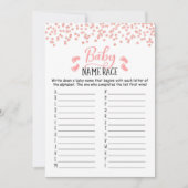 ベビー名前レースゲーム ベビーシャワー パーティー カード (正面)