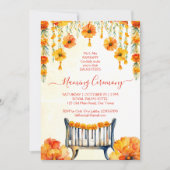 ベビー名前付けクレードルインディアン式テンプレート 招待状 (正面)