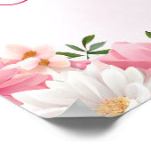 ベビー名前付けクレードルインディアン式ピンク歓迎 ポスター (角)