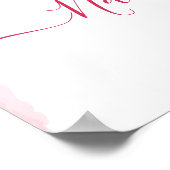 ベビー名前付けクレードルインディアン式ピンク歓迎 ポスター (角)