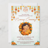 ベビー名前付けナムカランクレードル儀式テンプレート 招待状 (正面)