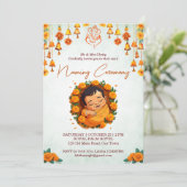 ベビー名前付けナムカランクレードル儀式テンプレート 招待状 (スタンド正面)