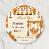 ベビー名前付け揺りかごのインディアン式の好意 フェイバータグ (正面)