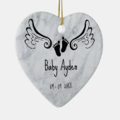 ベビー名及びベビー日付による損失記念碑 セラミックオーナメント (右)