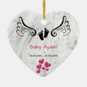 ベビー名及びベビー日付による損失記念碑 セラミックオーナメント (正面)