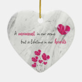 ベビー名及びベビー日付による損失記念碑 セラミックオーナメント (裏面)