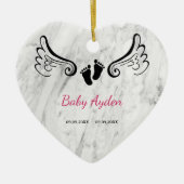 ベビー名及びベビー日付による損失記念碑 セラミックオーナメント (正面)