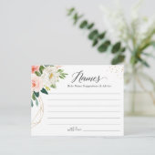 ベビー名提案アドバイスベビーシャワーゲームカード ポストカード (スタンド正面)