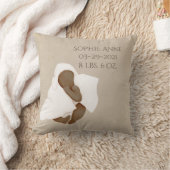 ベビー名水彩キープサケ誕生統計 クッション (ブランケット)