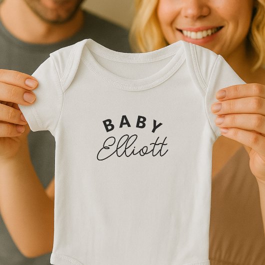 ベビー名生まれたばかりの到着ギフトパーソナライズされた ベビーボディスーツ