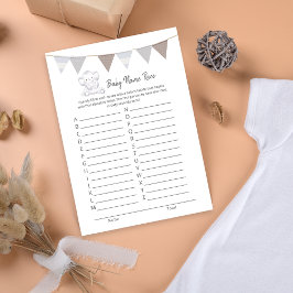 ベビー名競走ゲームベビー象カード プログラム