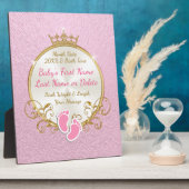 ベビー名誕生任意の色の日付と時刻プラーク フォトプラーク (側面)