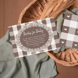 ベビー向けの書籍 Rustic Cafe Bebe ニュートラル ベビーシャワー エンクロージャーカード