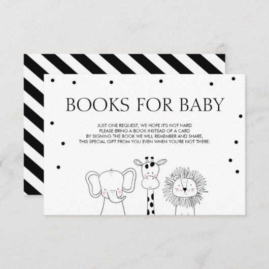 ベビー向けの本サファリの動物のジャングルを持って来る エンクロージャーカード (正面/裏面)