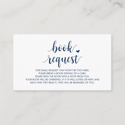 ベビー向けの本モダン集、可愛いネイビーブルー エンクロージャーカード (正面)