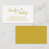 ベビー向けの本モダン、かわいい金ゴールド エンクロージャーカード (正面/裏面)