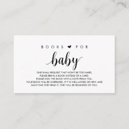 ベビー向けの本、かわいモダンい黒い脚本 エンクロージャーカード