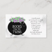 ベビー向けの本Brew Halloween Twins Baby Shower エンクロージャーカード (正面)