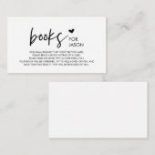 ベビー向けブックモダンズミニマリズムブラックフォント エンクロージャーカード (正面/裏面)