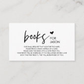 ベビー向けブックモダンズミニマリズムブラックフォント エンクロージャーカード (正面)