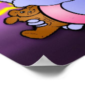 ベビー吸ドラゴンの親指（紫） -プリント ポスター (角)