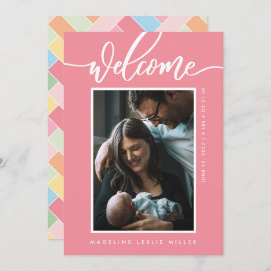 ベビー告知あなたの写真を追加 (正面/裏面)