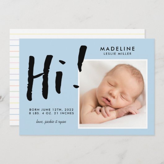 ベビー告知あなたの写真を追加 (正面/裏面)