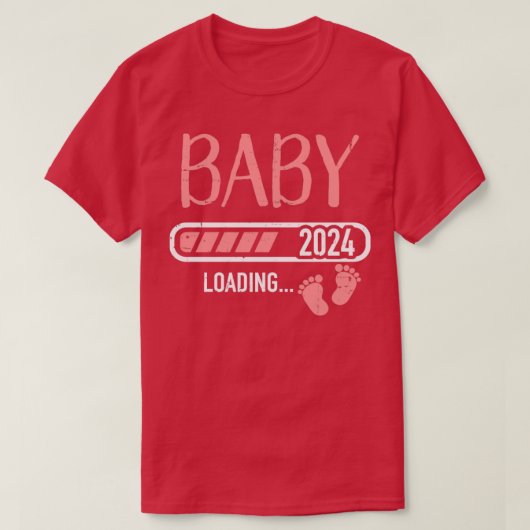 ベビー告知のための2024年のロード Tシャツ (デザイン正面)