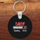 ベビー告知のための2024年の積み込みおもしろい キーホルダー (裏面)