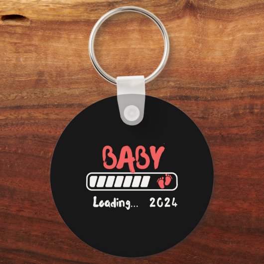 ベビー告知のための2024年の積み込みおもしろい キーホルダー (裏面)