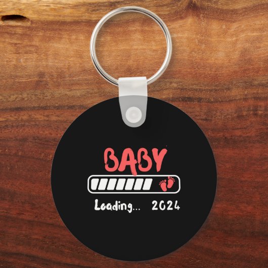 ベビー告知のための2024年の積み込みおもしろい キーホルダー (正面)