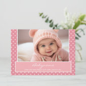 ベビー告知または誕生日カード 案内状 (スタンド正面)