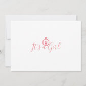 ベビー告知カード – It's a Girl 案内状 (裏面)