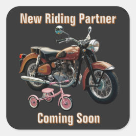 ベビー告知ステッカー スクエアシール