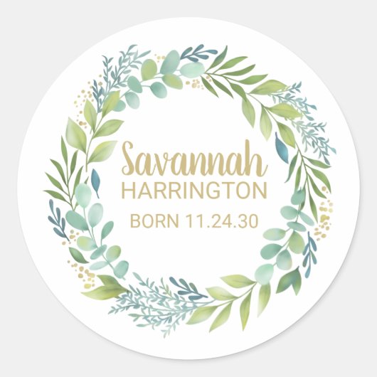 ベビー告知ステッカー ラウンドシール (正面)