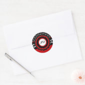 ベビー告知ステッカー:: Polk A Dot 2 ラウンドシール (封筒)