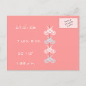 ベビー告知ピンク 案内ポストカード (裏面)