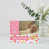 ベビー告知ピンク 案内ポストカード (スタンド正面)